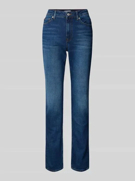 Jeansy o kroju slim fit z mieszanki bawełny Tommy Hilfiger niebieskie