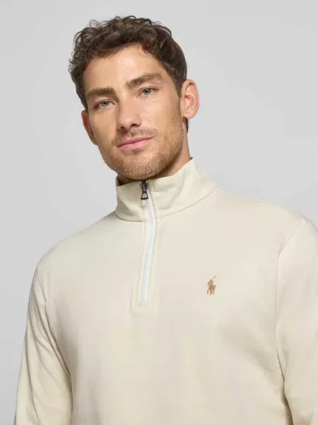 Bluza z wyhaftowanym logo Polo Ralph Lauren beżowa