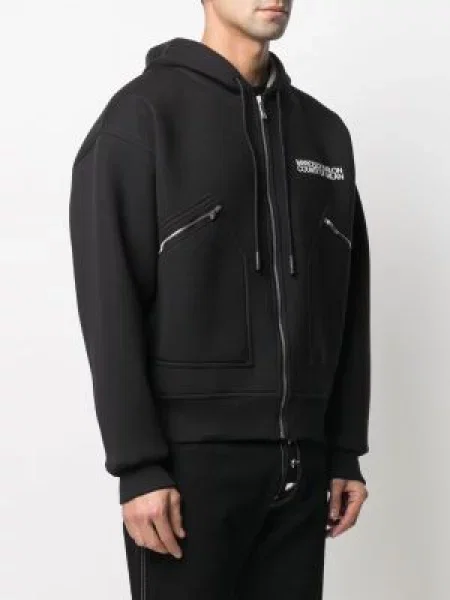 Bomber bunda Marcelo Burlon County Of Milan s kapucí s autogramem černá