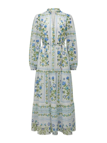 Forever New Dolga srajca Tara modra / svetlo modra / zelena bela