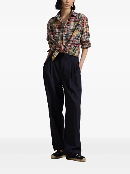 Polo Polo Ralph Lauren z twillu do kolan plisowane żółte