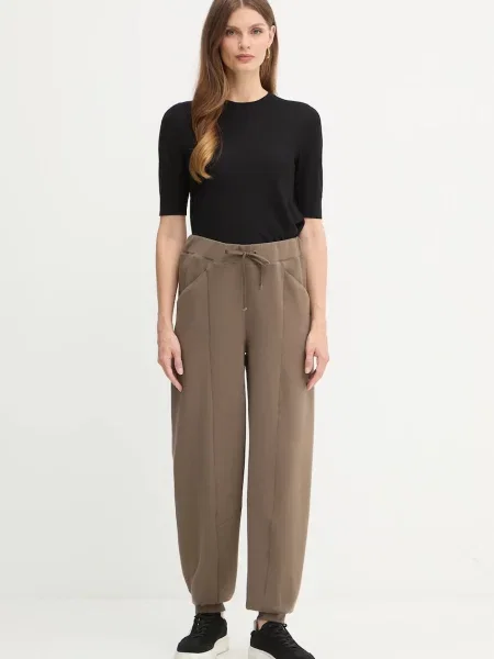 Однотонные спортивные штаны Boss коричневые