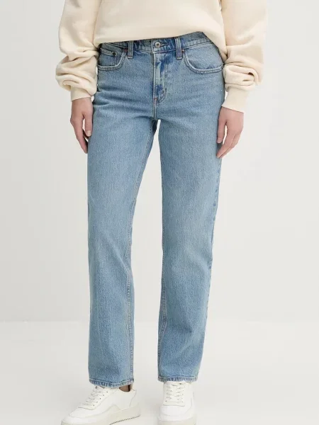 Abercrombie & Fitch jeans high waist albastru