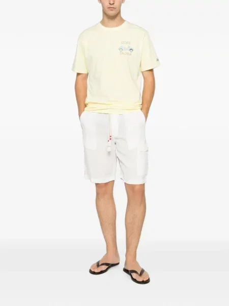 Pantaloni scurți Mc2 Saint Barth cu cordon alb