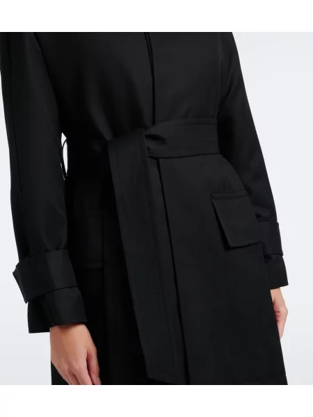 Vlnený trenčkot Victoria Beckham čierna