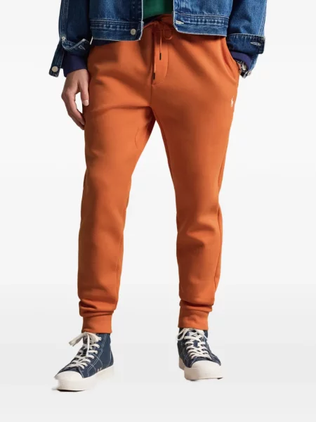Pletene trčanje hlače Polo Ralph Lauren karirane zelena