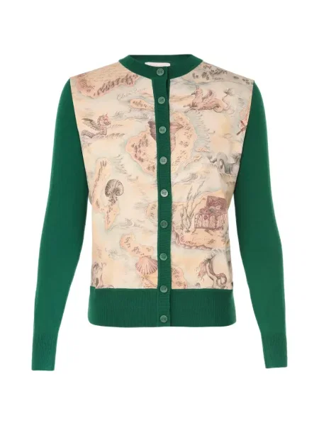 Cardigan Zimmermann de mătase verde