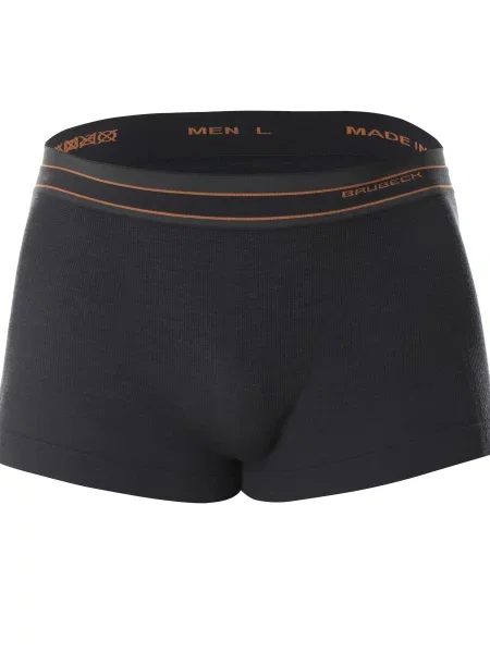 Bokserki z wełną merino Brubeck ACTIVE WOOL szare