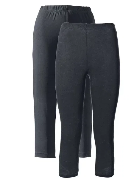Legginsy rybaczki 2 pary w opak. czarne