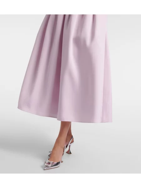 Tafta rochie midi Self-portrait roz