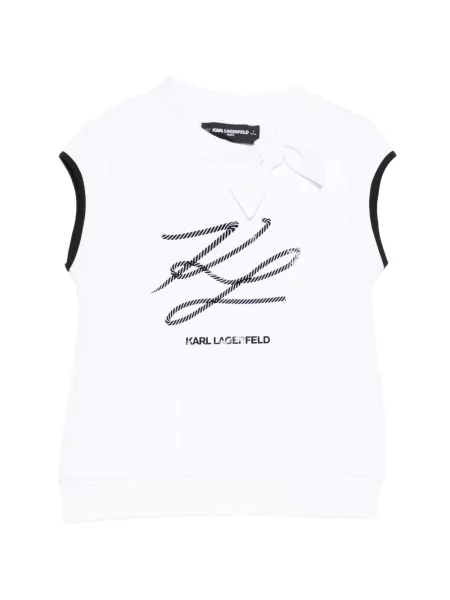 Dětské tričko Karl Lagerfeld bílé