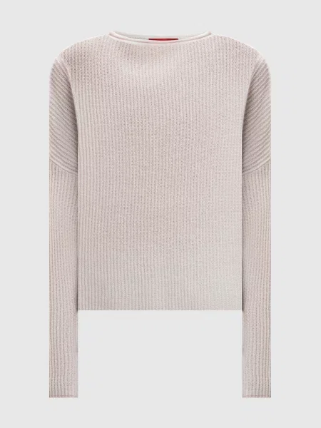 Светр BASEBALL з кашеміру Max & Co сірий