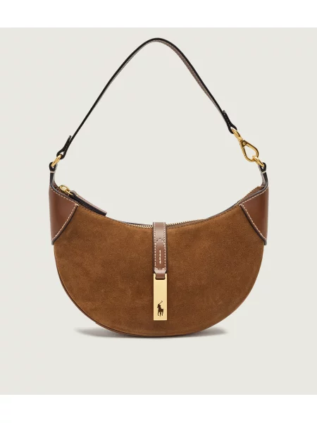Geanta hobo Polo Ralph Lauren din piele maro