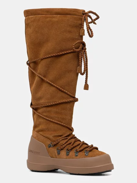 Moon Boot cizme de zăpadă din piele întoarsă MB LUNA BOOT EXTRA SUEDE maro