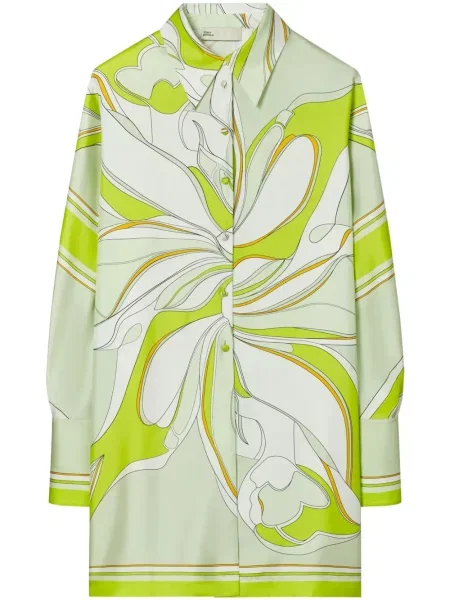 Cămașă Tory Burch de mătase cu model floral cu imagine