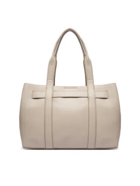 Calvin Klein Táska Buckle Medium Tote Ekru bézs