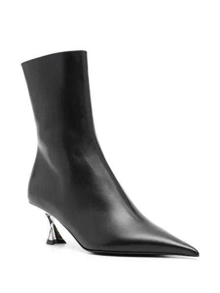 Cizme scurte Mugler din piele negru