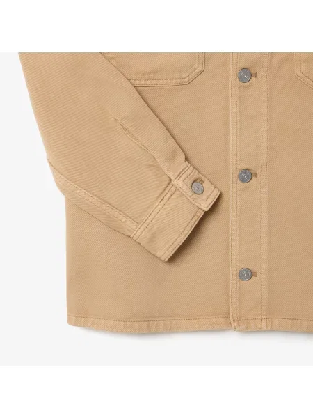 Lacoste Denimowa Koszula Oversize brązowa