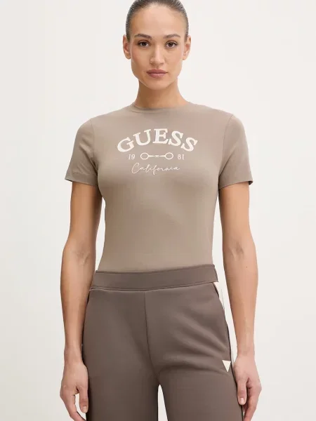Guess t-shirt BEATRIZ beżowa