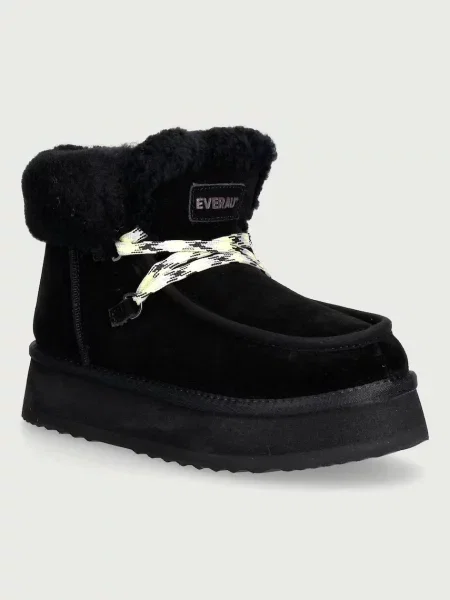 Everau LAPWING cizme de zăpadă pentru femei din piele întoarsă negru