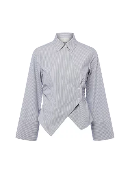 Neo Noir bluzka koszulowa Fenli Kobiety szary|biały w 34 biała