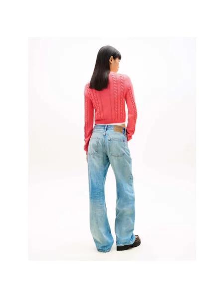 Sveter Tommy Jeans ružová