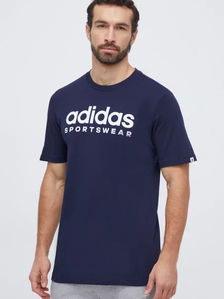Тениска adidas 0 с принт тъмносиньо