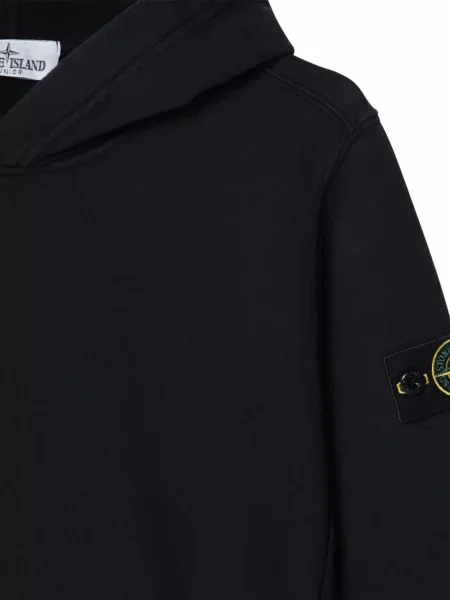 Bluza z kapturem dziecięca Stone Island czarna