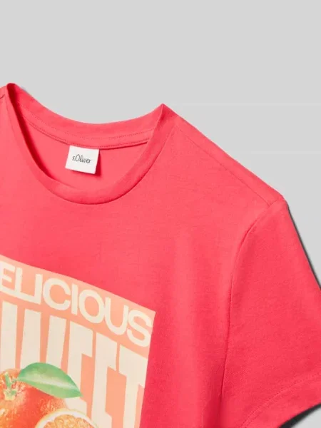 T-shirt o kroju loose fit z czystej bawełny S.oliver Red Label