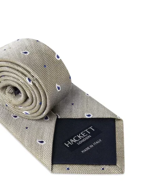 Cravată Hackett London cu imagine cu model paisley verde