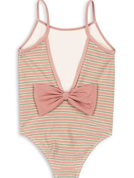 Konges Sløjd Jednodielne detské plavky BOWWOW SWIMSUIT béžová