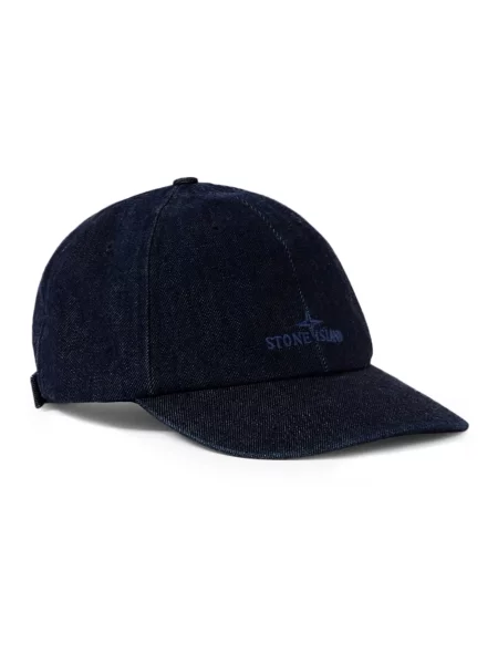 Czapka z daszkiem Stone Island z kamieniami niebieska