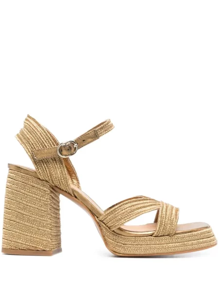 Sandale Castaner slingback auriu