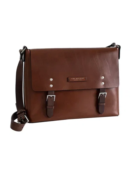 Torba crossbody The Bridge skórzana brązowa