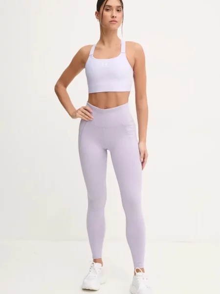 Однотонные леггинсы Reebok фиолетовые