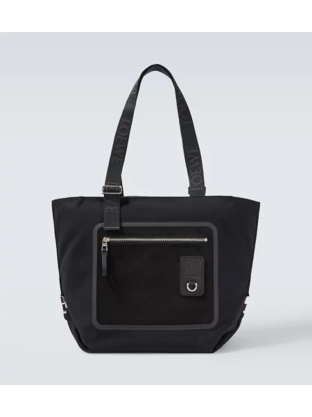 Geantă Loewe din piele de căprioară negru