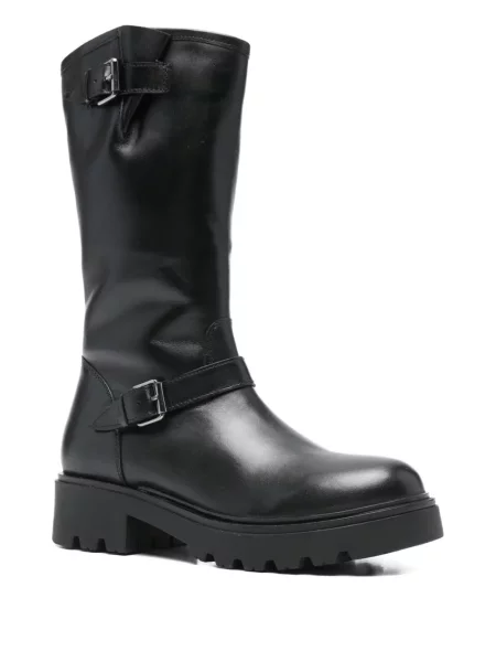 Botine Keys cu cataramă cu bretele negru