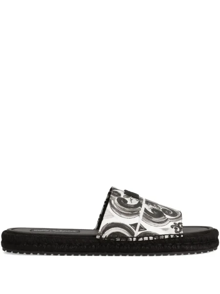 Papuci Dolce & Gabbana cu imagine negru