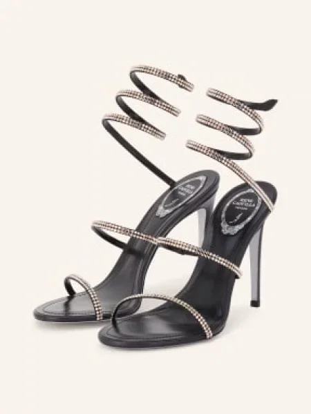 Rene Caovilla Sandály Cleo S Ozdobnými Kamínky černá