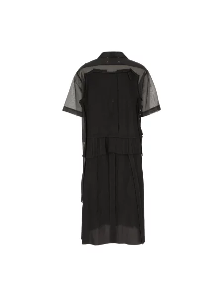 Sukienka koszulowa Maison Margiela biznesowa czarna