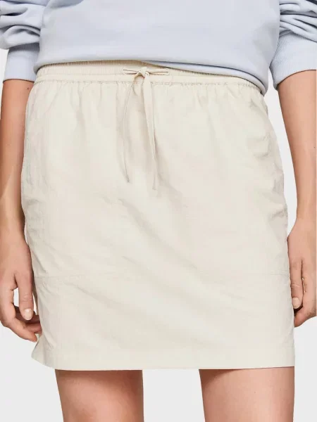 Мини джинсовая юбка Tommy Jeans бежевая