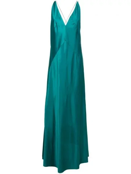 Rochie Lethicia Bronstein din satin verde