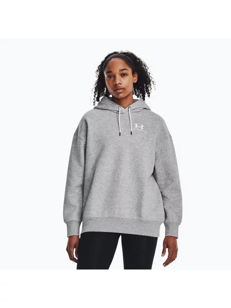 Флийс меланжов суичър с качулка Under Armour бяло