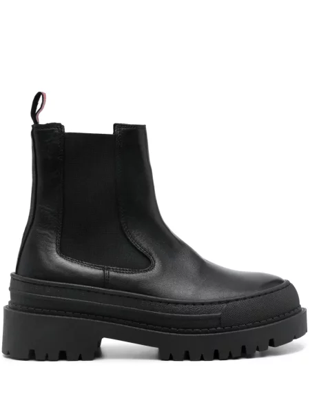 Botine chelsea Tommy Jeans din piele negru
