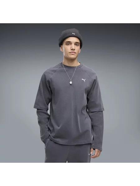 PUMA MÄ™ska dwuwarstwowa koszulka Essentials Akcesoria S szary