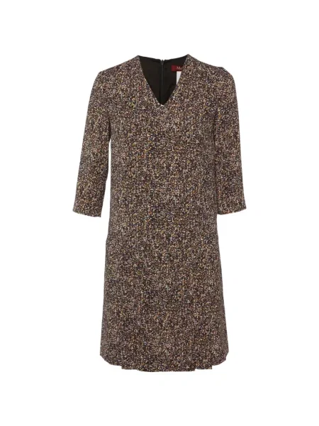 Rochie midi Max Mara cu decolteu în V maro
