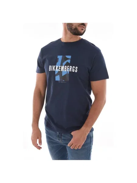 Koszulka Bikkembergs z krótkim rękawem niebieska