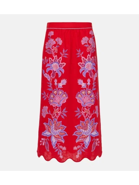 Fusta maxi Farm Rio de in cu imagine roșu