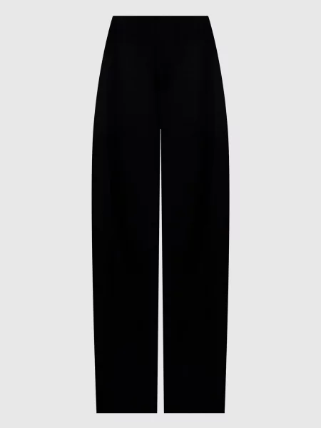 Шерстяные брюки Victoria Beckham черные