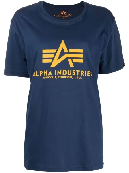 Tricou Alpha Industries cu imagine albastru